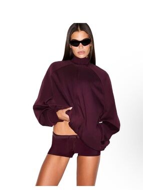 Nike x SKIMS Matte Tricot
Oversized Track Jacket - Currant